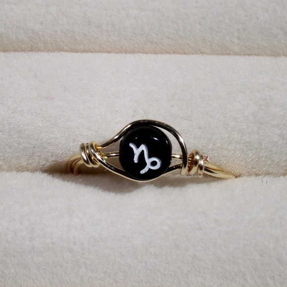 Capricorn Zodiac Sign Ring | Adjustable Ring | Zodiac Ring | Capricorn - Picture 1 of 5
